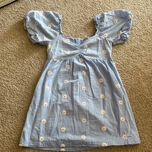 Altar'd State Blue Floral Mini Dress Small